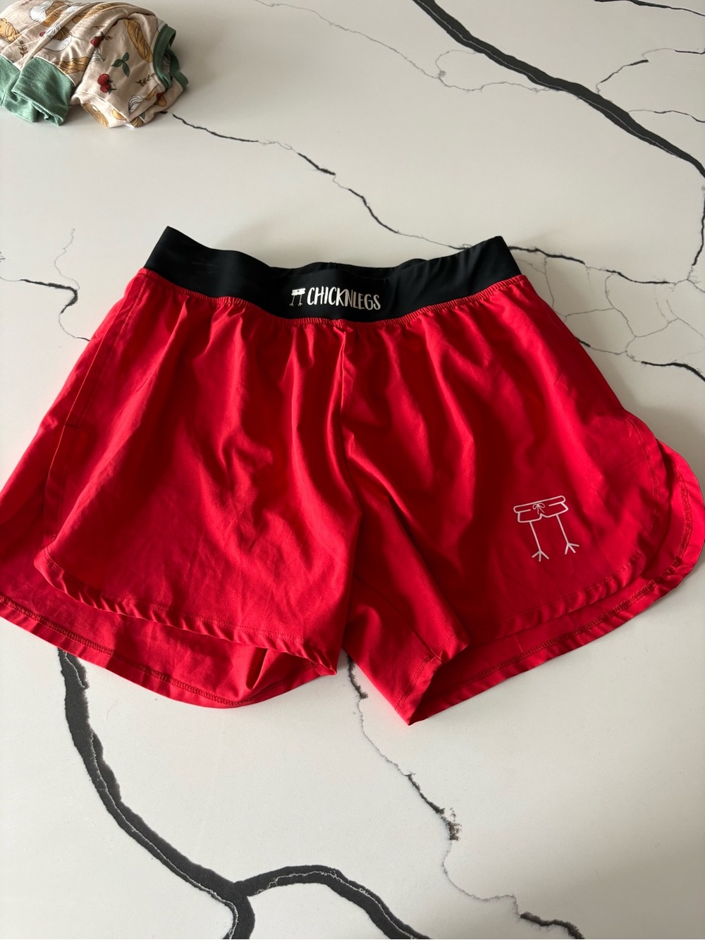 CHICKN LEGS | Men’s Red Running Shorts - EUC